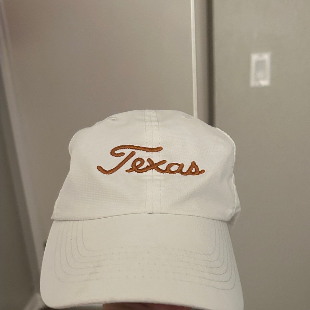Texas Embroidered White Cap good for golfing